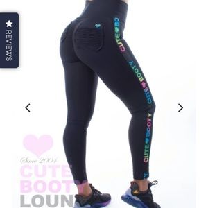 Glam Slam Cute Booty Leggings Size Large